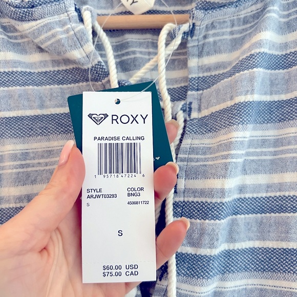 BNWT Roxy tie up hooded shirt - Picture 3 of 3